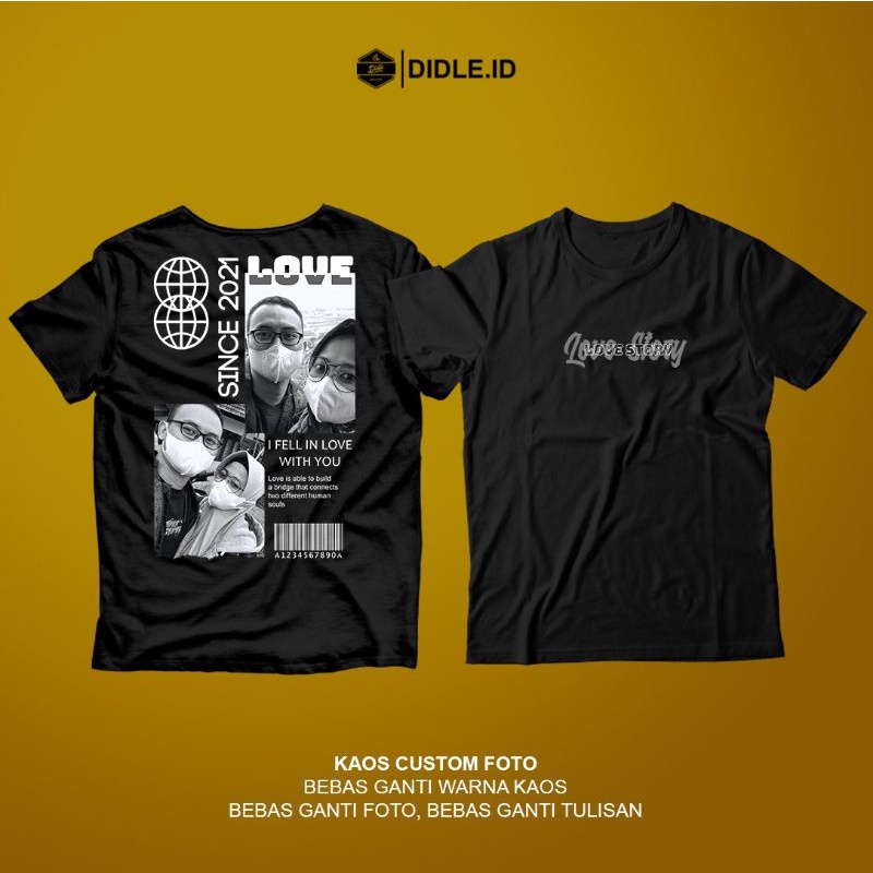 KAOS CUSTOM AESTHETIC | Kaos couple | Kaos bucin