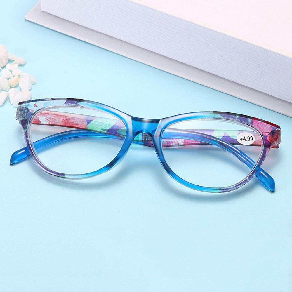 Mxbeauty Kacamata Baca Mata Kucing Wanita Outdoor Vision Care Travel Ultralight Baca Pembesaran Bunga Presbyopic Eyewear