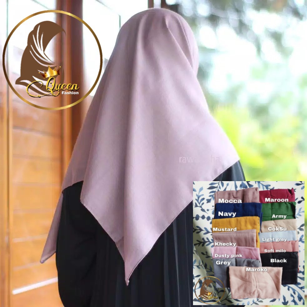 KERUDUNG SEGI EMPAT ANTI AIR JAHIT TEPI