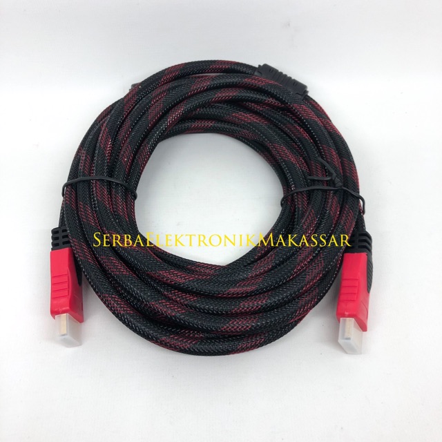 Kabel HDMI to HDMI Kepang Merah 5Meter