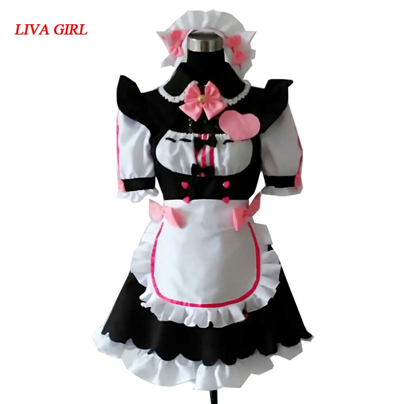 PREORDER New Style Nekopara Cosplay Chocolat Vanilla Maid Costume