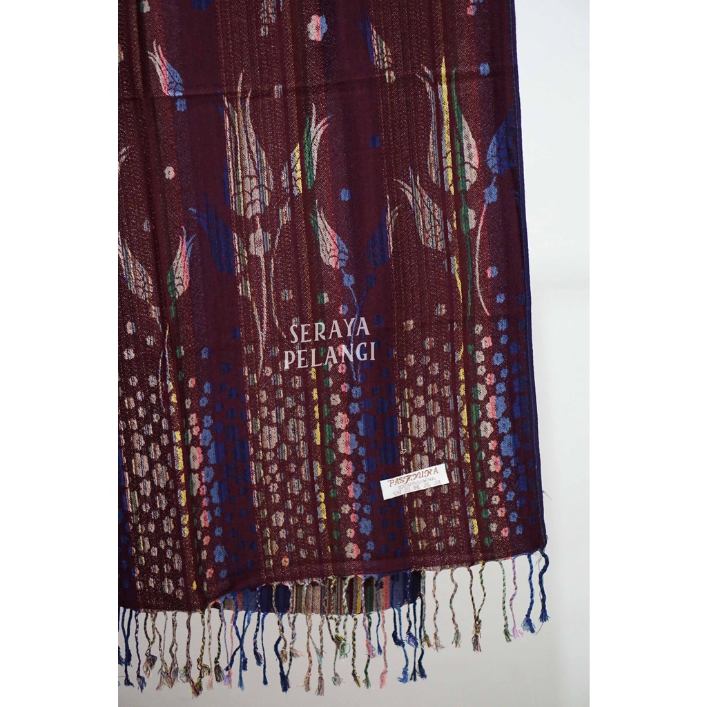 Pashmina Cashmere Motif Bunga 08 | Kembang/Bunga Tulip | Selendang | Scarf | Syal | Shawl | Pasmina | Souvenir | Hadiah | Gift | Aksesoris Fashion | Grosir | Import Quality