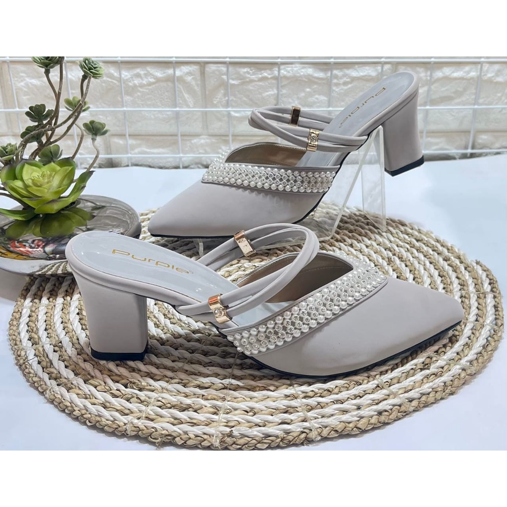 Sandal Purple Y003 - Sepatu Wanita Heels - Heels Shoes Purple