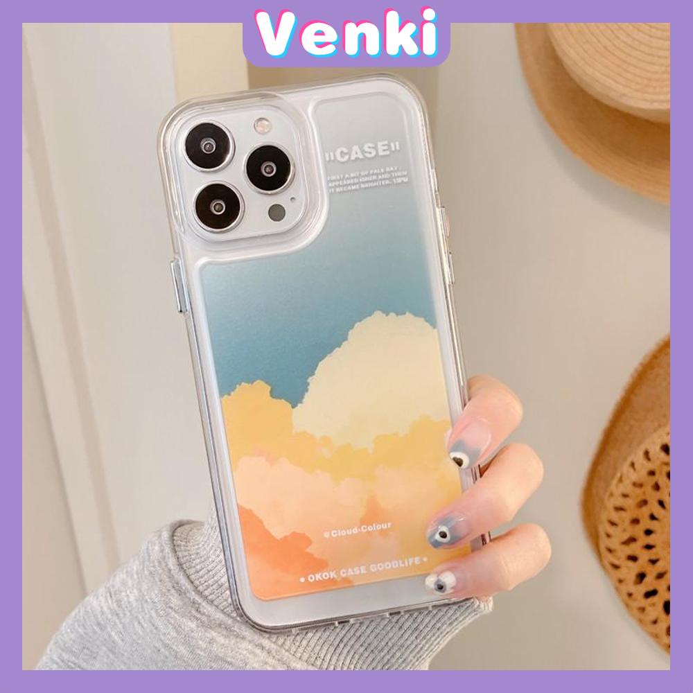 iPhone Case Silicone Soft Case Clear Case Shockproof Camera Protection Metal Button Gradient Cloud Compatible For iPhone 11 iPhone 13 Pro Max iPhone 12 Pro Max iPhone 7 Plus xr