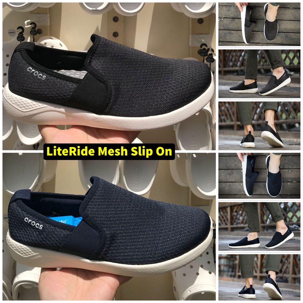 Crocs / Sepatu Crocs / Sepatu Crocs Pria / Crocs Literide Mesh Slip On / Sepatu Pria / Crocs Pria / Sepatu Literide / Crocs Slip On / Sepatu Slip On