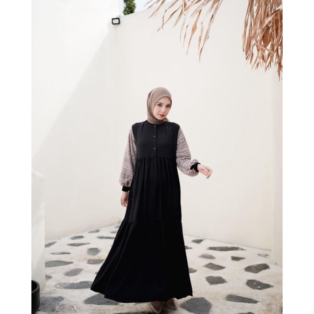 {BISA COD} Gamis Syari asdf Gamis + khimar ASYAFA SYARI gamis syar'i cantik murah stylish terbaru
