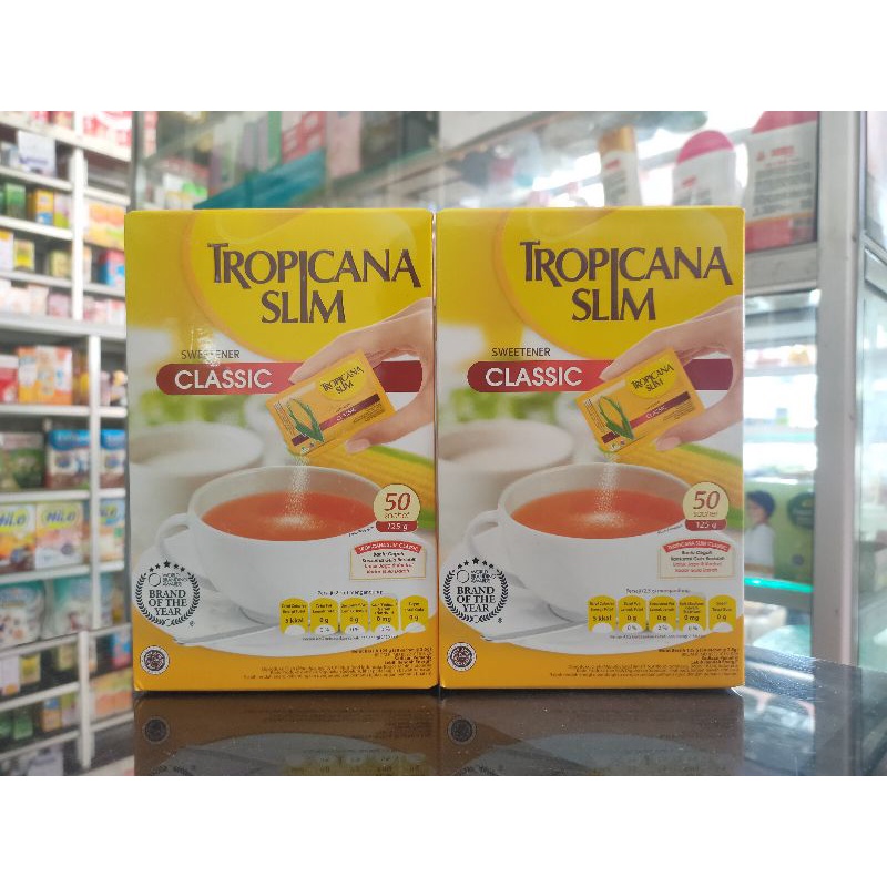 

TROPICANA SLIM SWEETENER CLASSIC 1 BOX ISI 50 SACHET