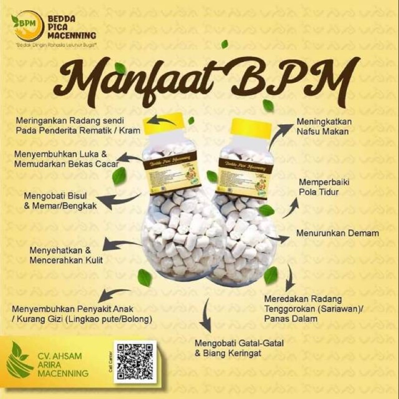 BPM Bedda Pica Macenning BPOM / Bedak Dingin Bugis