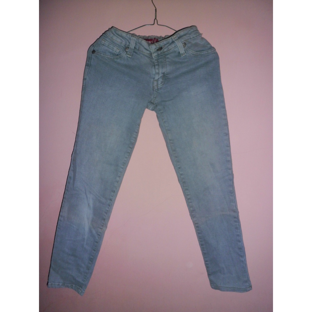 Celana Panjang Jeans Wanita Warna Abu-abu Muda Ukuran S fanfanshop