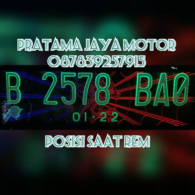 PLAT NOMOR MOBIL &amp; MOTOR LAMPU