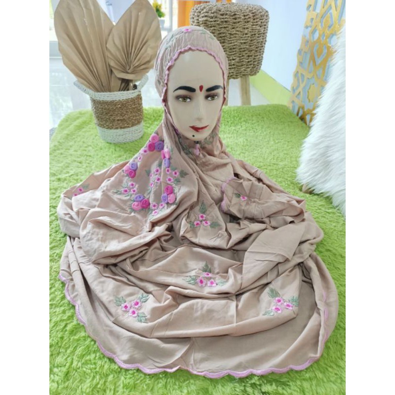 Mukena terusan dewasa kain rayon super