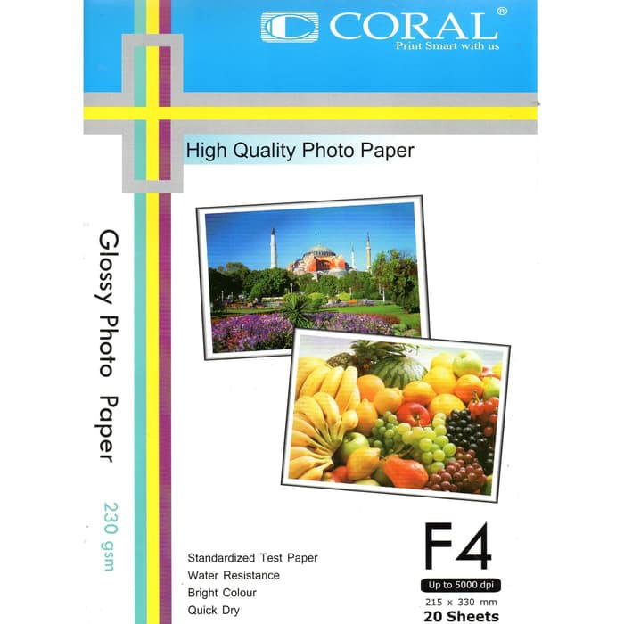 

CORAL Glossy Photo Paper F4 Folio 230 gsm