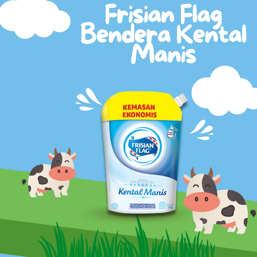 

Susu Kental Manis Frisian Flag 560G Susu Bendera Kental Manis Pouch Putih