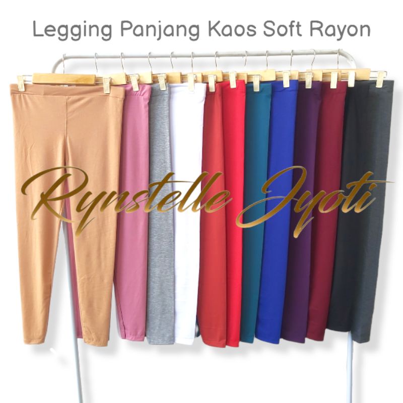 Legging Kaos JUMBO Soft Rayon Rynstelle / celana legging wanita