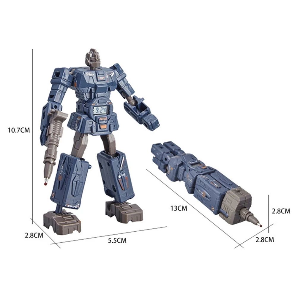 QUINTON Special Transformation Robot Kids Children Toy Figures Transformation Figure Boys Gifts Funny Toy Transformer Toys Action Figure with Clock Writiing Pen Deformable Pen/Multicolor