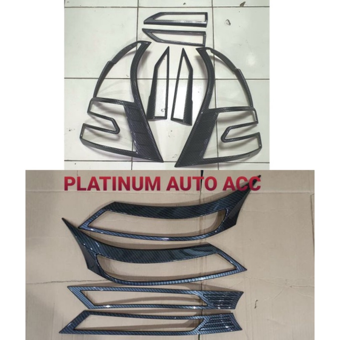 Paket garnish lampu carbon All new Avanza Xenia 2019.