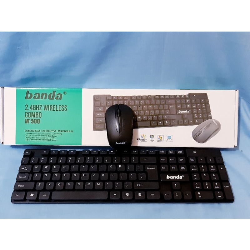 KEYBOARD MOUSE WIRELESS BANDA W200 / BANDA WIRELESS KEYBOARD MOUSE COMBO W200
