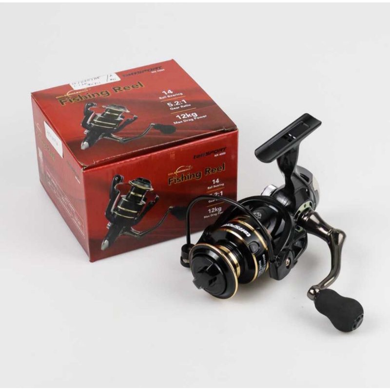 Model Lengkap Reel Pancing Taffsport Gold Sharking NX2000 NX4000 NX6000 Original Spinning Reel Ball Bearing 12 KG Max Drag 5.2:1