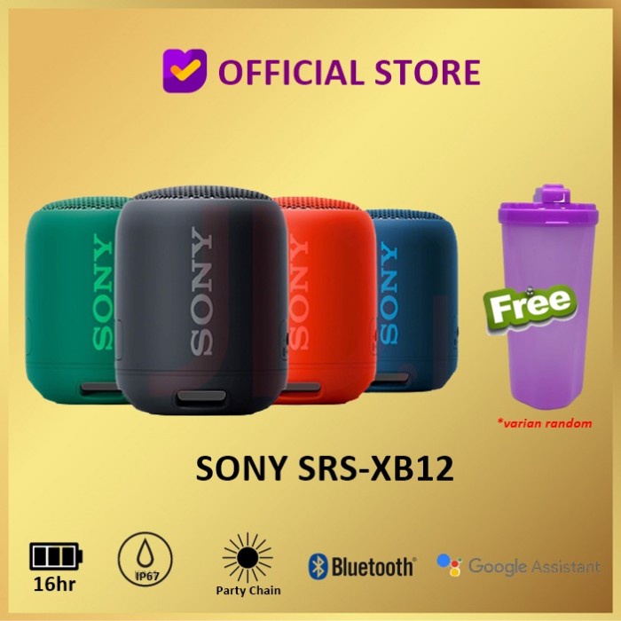 Sony Srs-Xb12 Extra Bass Portable Bluetooth Speaker Srs Xb12 Xb 12 - Hitam