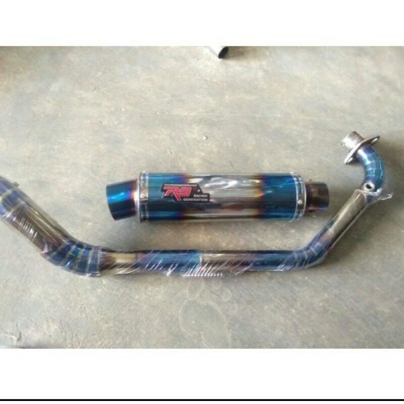 knalpot R9 Mugello bluemoon satria Fu fi GSX Vixion R15 Scorpio Jupiter MX king