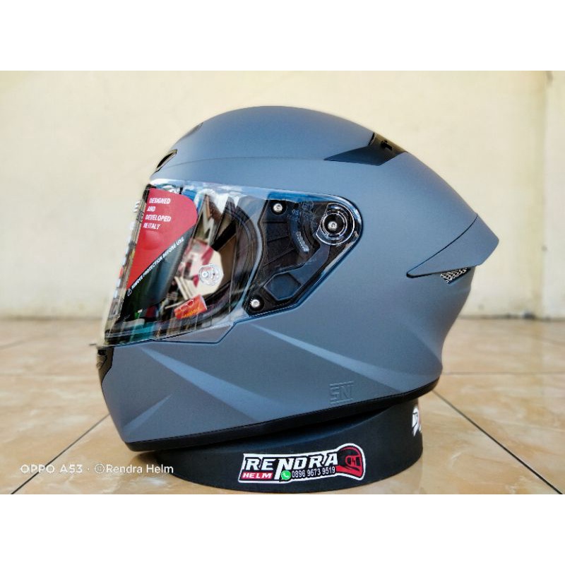 Helm KYT TT Course Motif/ Poloss. 100% ORIGINAL. ongkir termurah 2kg.-GORILA GREY DOFF