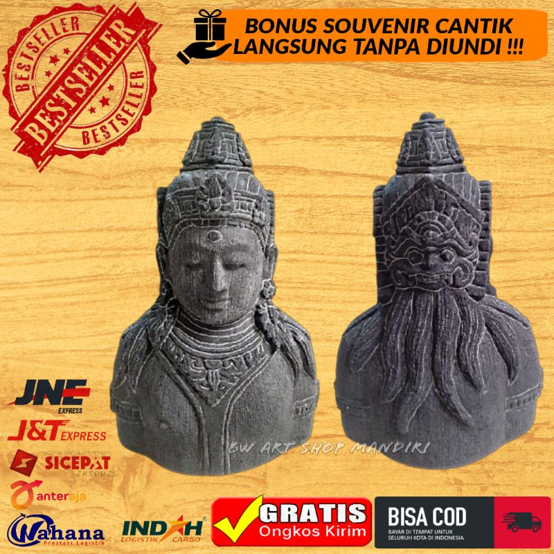 (BISA COD) MINIATUR PATUNG KEPALA DEWA WISNU BATU | PATUNG AKUARIUM | PATUNG AQUARIUM | PATUNG AQUAS