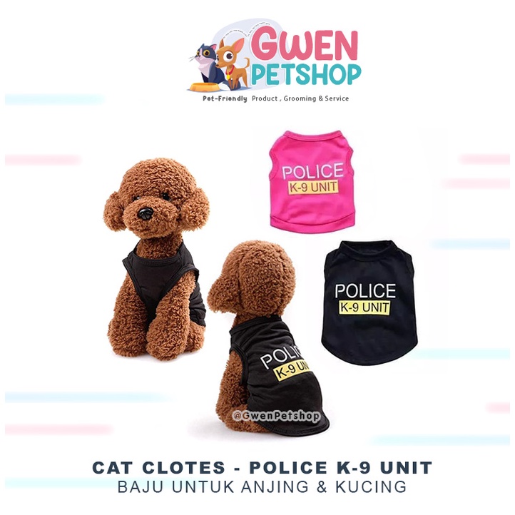 Baju Anjing Police / Baju Kucing Police / Baju Anjing Kucing / Pet Clothes Import