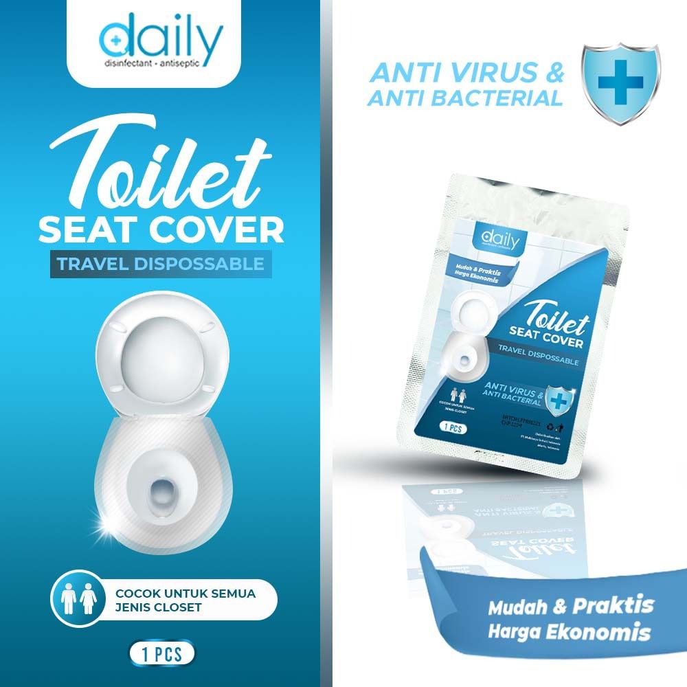 DAILY TOILET SEAT COVER DISPOSABLE ALAS DUDUK KLOSET ANTIBACTERIAL