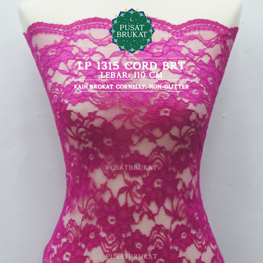 KAIN BRUKAT TULANG / BAHAN KEBAYA BROKAT CORNELI CORNELLY ASHA - LP 1315 CORD BRT - [harga per 0.5m]