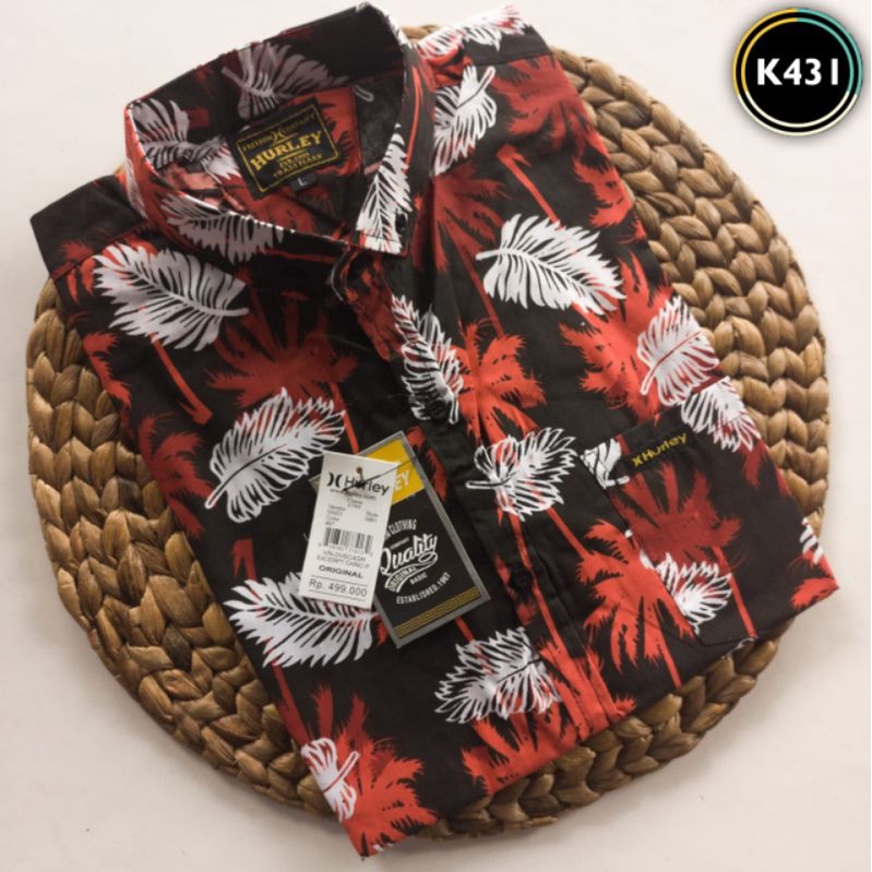 Kemeja Pria Fulprint Lengan Pendek High Casual Original Hurley