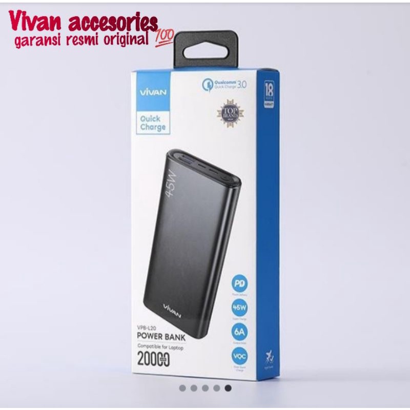 POWERBANK Vivan VPB-L20 20000MAH.45W.two-way Quick Charge