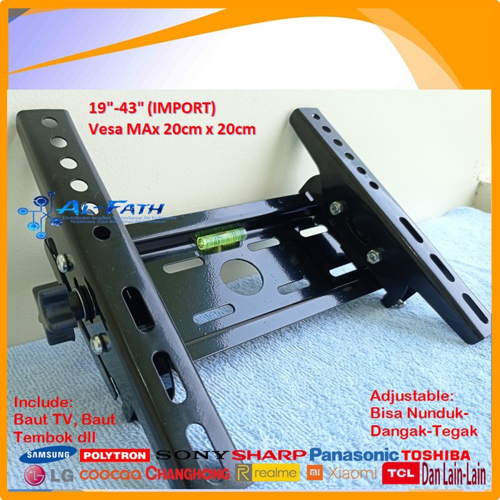 Bracket TV XIAOMI 19 s/d 43 inch IMPORT QUALITY Garansi 100% cocok