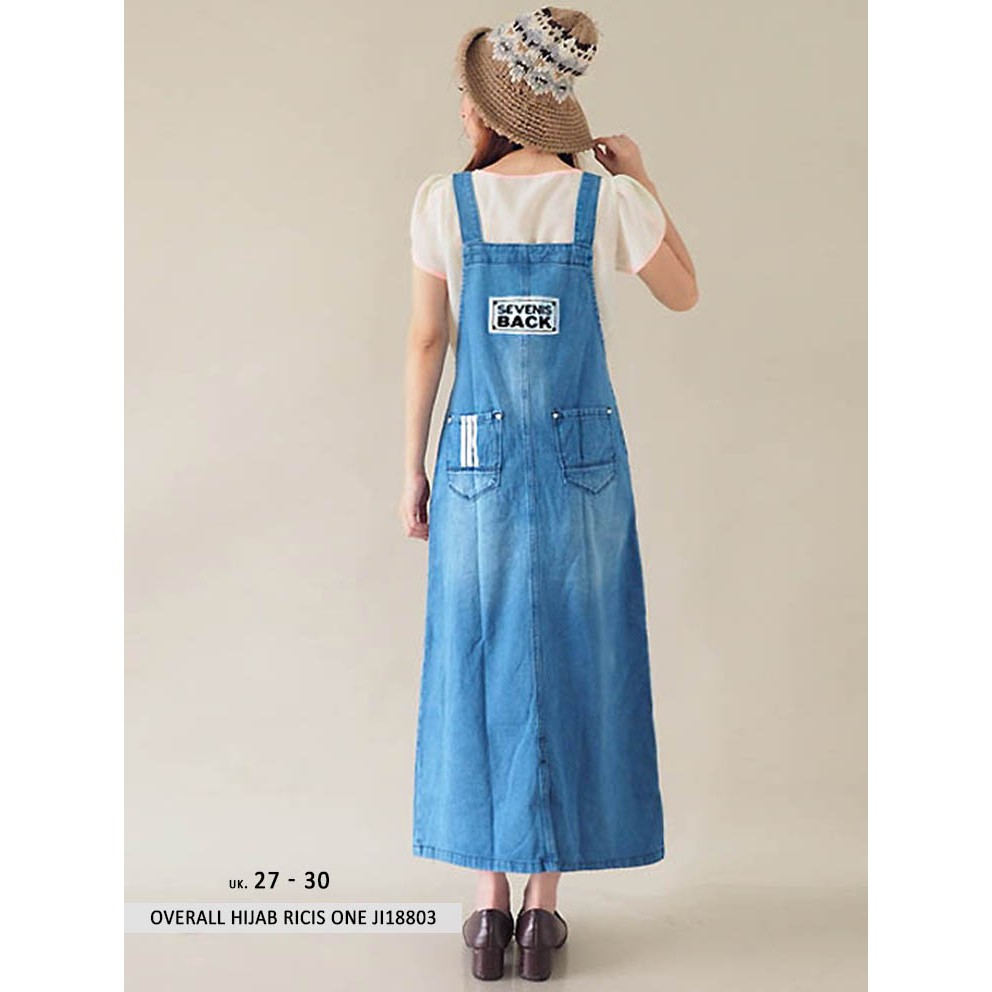 (BARU) Overall Maxi Dress Gamis - .Overall Hijab Ricis ONE JI18803 Ancien Store