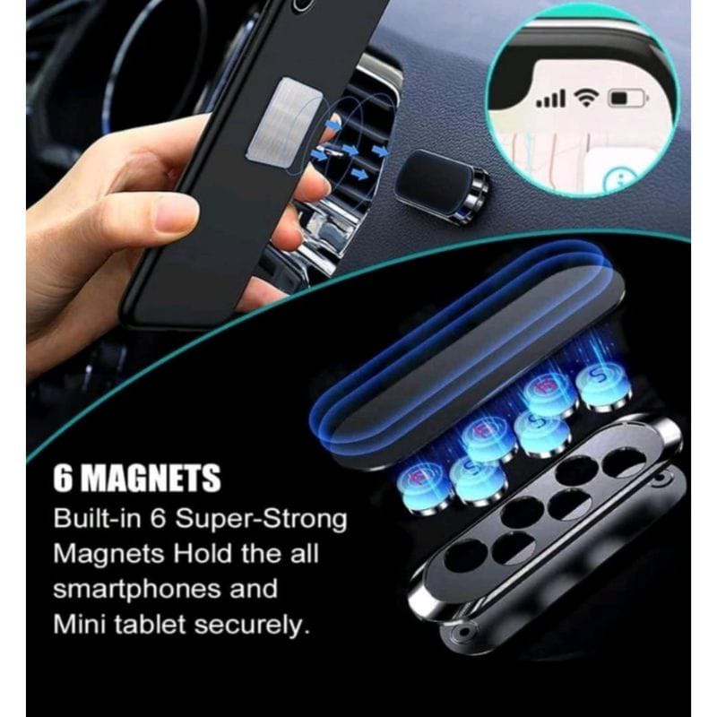 Car Holder Magnetic F6 Dudukan Handphone HP Magnet Mount Holder F6 CAR MAGNET HOLDER