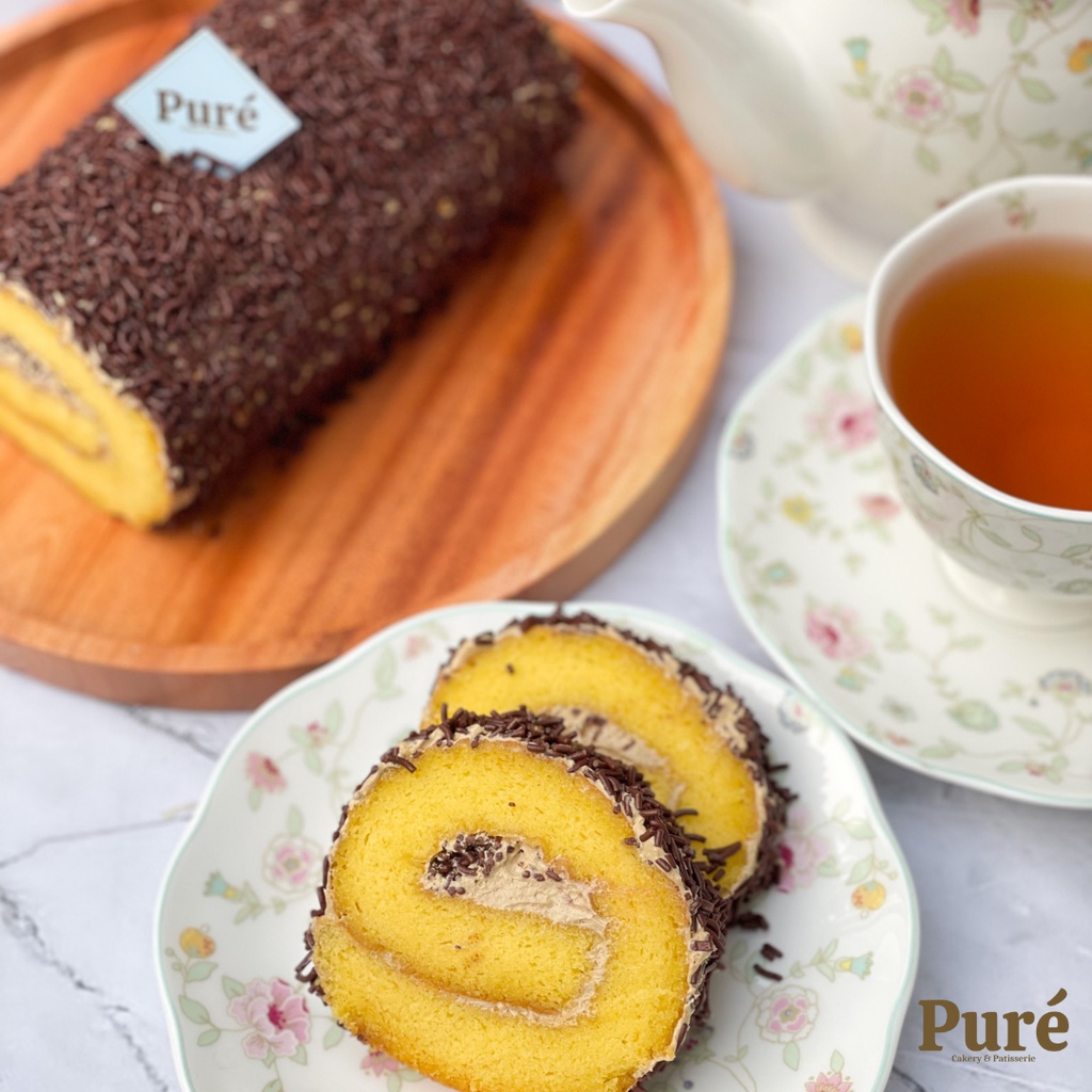 

Roll Cake / Bolu Gulung Topping Mesis