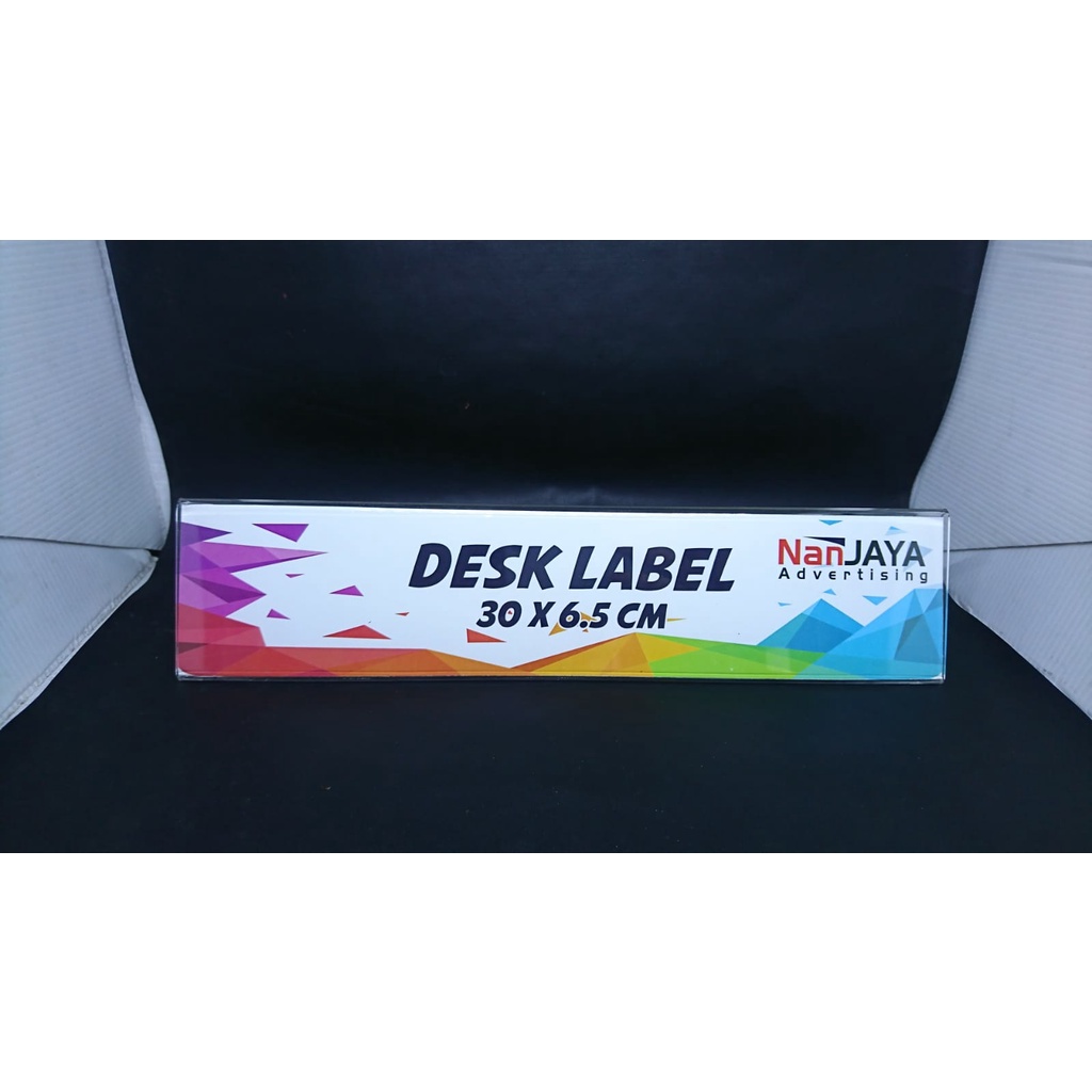 

Papan Nama/ DESK LABEL / NAME PLATE AKRILIK UKURAN 30X6.5 cm