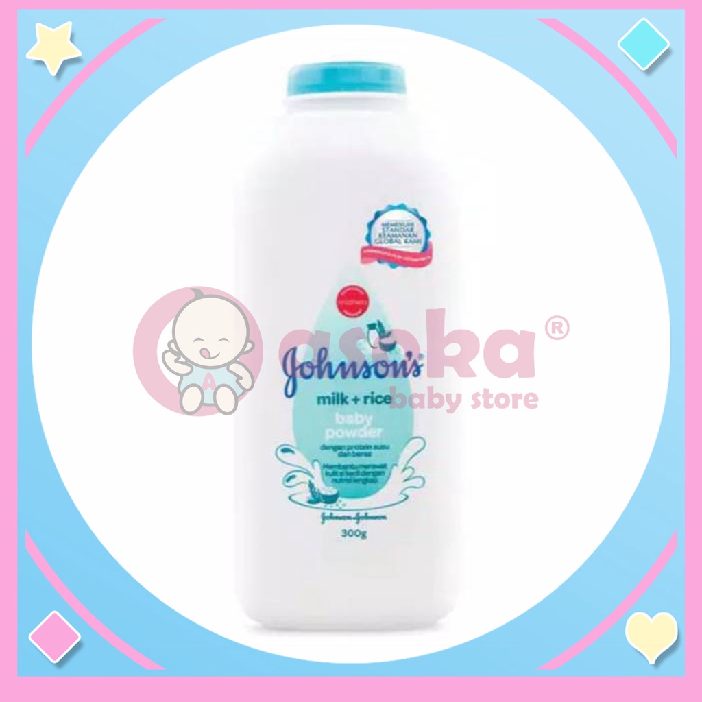 Johnson's Powder Milk + Rice Baby I Bedak Bayi Extra Fill 75+25gr / 300Ggr ASOKA