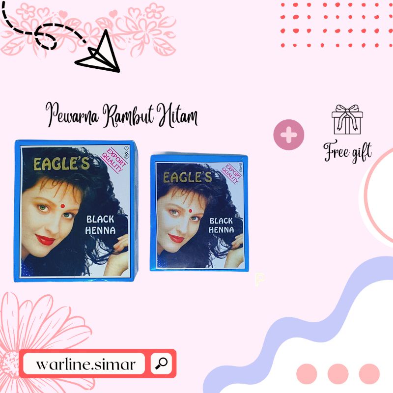 Pewarna Rambut Hitam Henna Hena Cat Rambut Hitam Semir Rambut Hitam Pewarna Rambut Halal