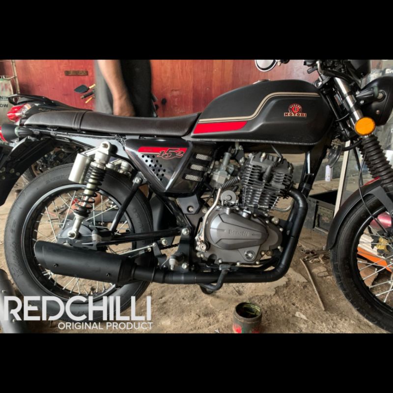 knalpot benelli motobi 152 Black - knalpot benelli motobi 152 cafe racer