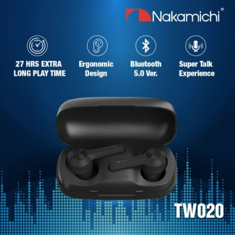 TWS Nakamichi TW 020 Wireless Earphone Bluetooth 5.0 Headset Original