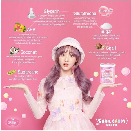 ✨SHASYA✨ JELLYS SNAIL CANDY SCRUB ORIGINAL BPOM