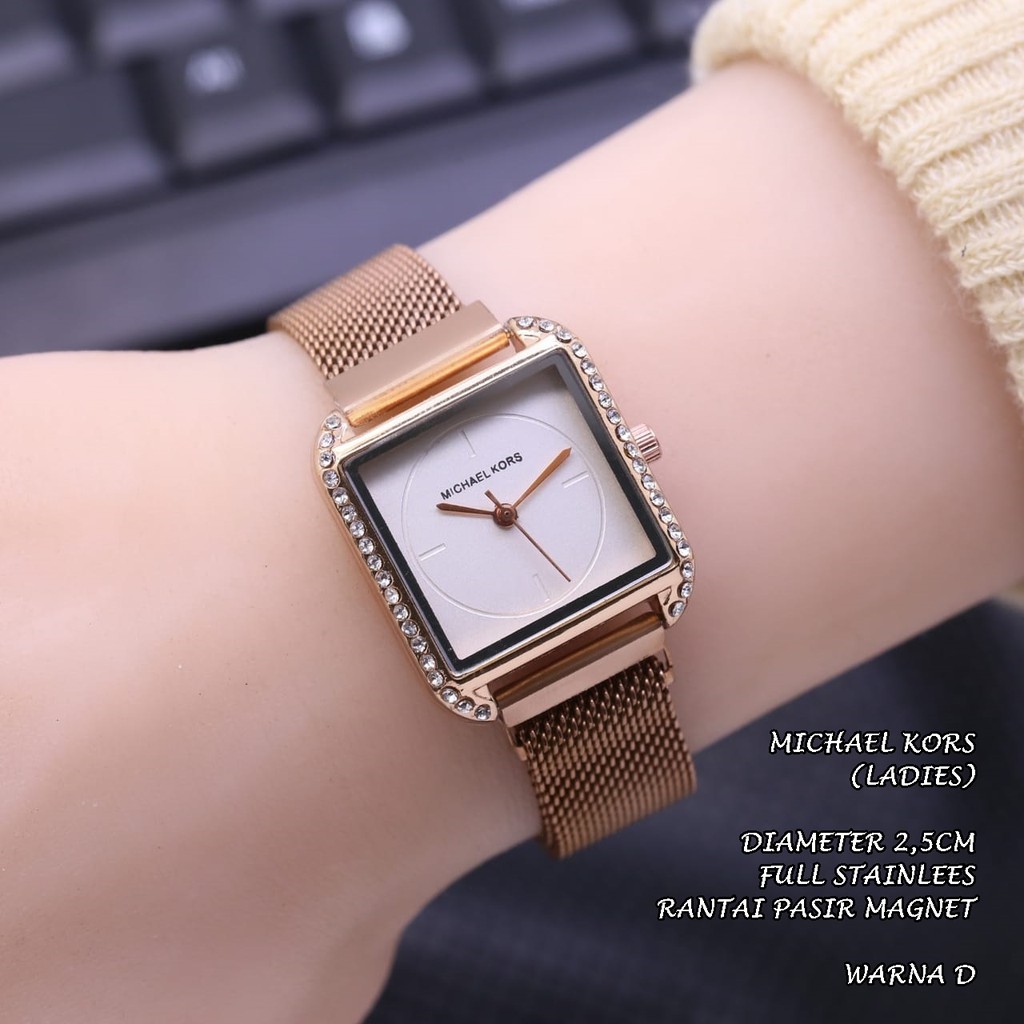 JAM TANGAN WANITA FASHION RANTAI PASIR MAGNET BODY SEGI DIAMOND