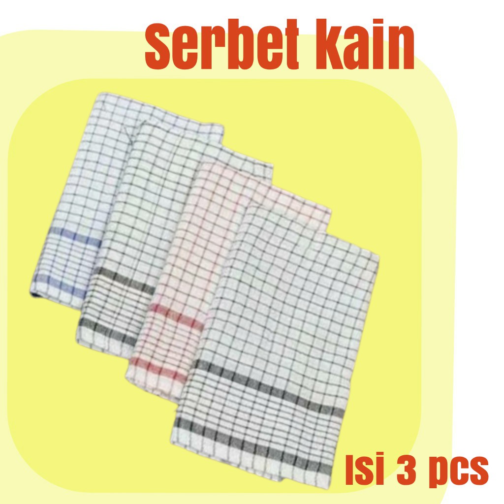 [3 pcs ] Peralatan Dapur Serbet Piring