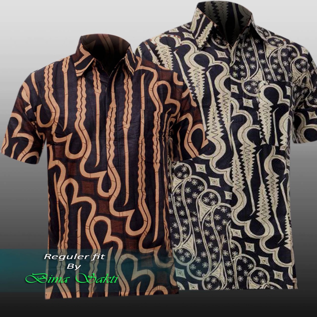 Baju Batik Pekalongan Murah Lengan Pendek New Modern / Seragam Pesta Resepsi Kantor Dinas Keren / Kemeja Batik Pria Lengan Pendek Terlaris / Batik Pekalongan / Kemeja Pria Terbaru /Baju Batik Pria