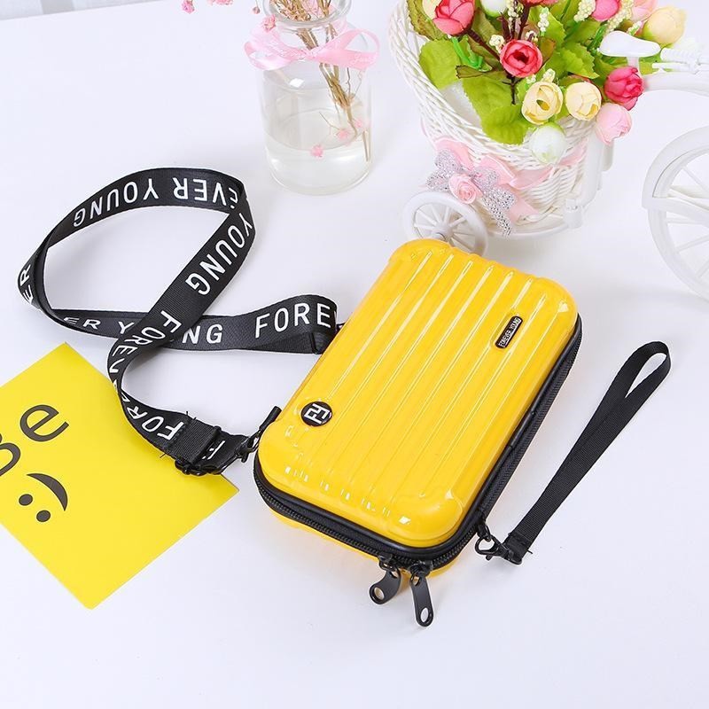 [ READY ] Tas selempang wanita koper Mini Tas make up tas hp tas wanita kekinian tas wanita terbaru tas wanita import tas mini selempang sling bag wanita tas wanita murah COD tas wanita forever young bag