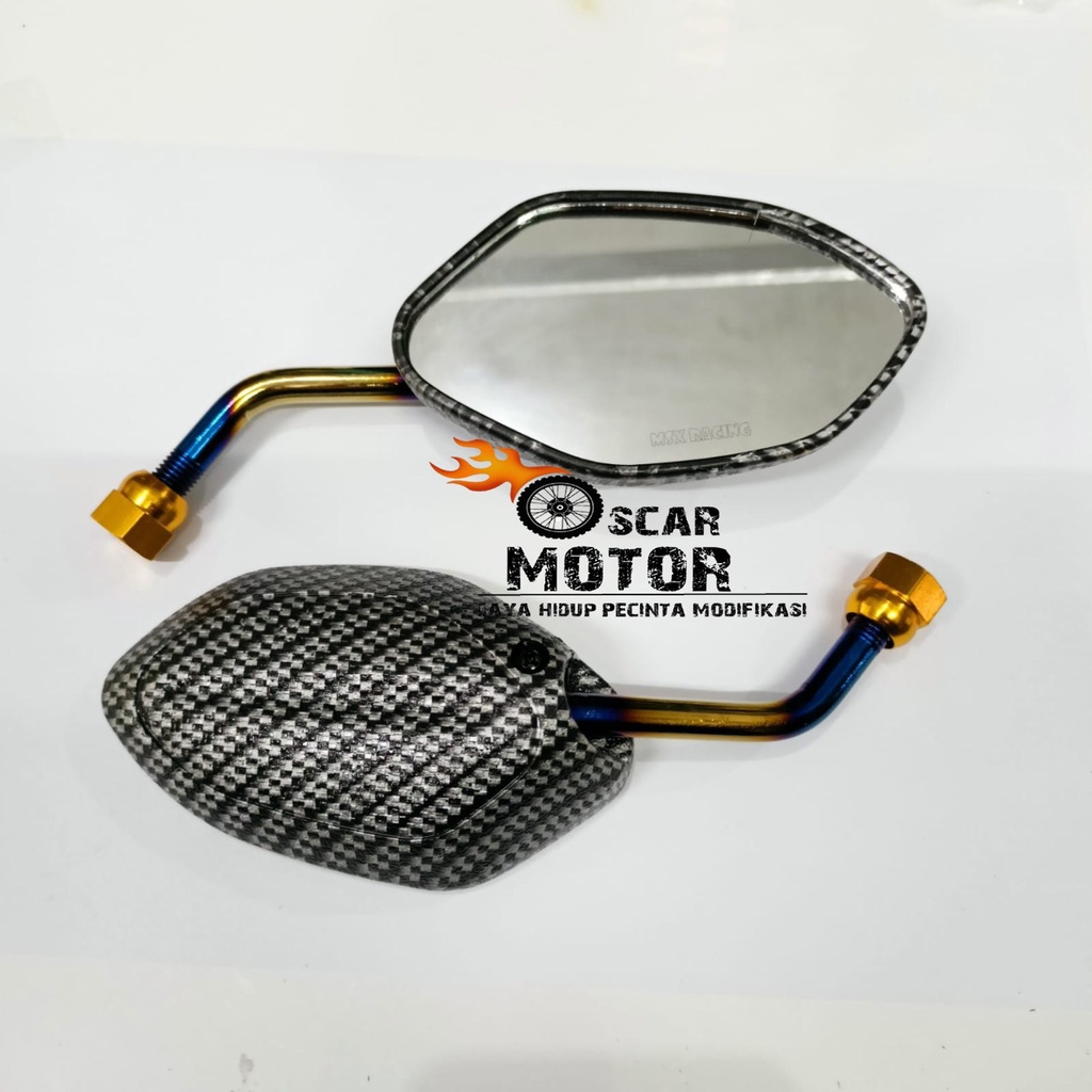 Spion Beat Mini Universal Motor Honda Pnp Black Chrome twontone Blue X   By Mega_Racing