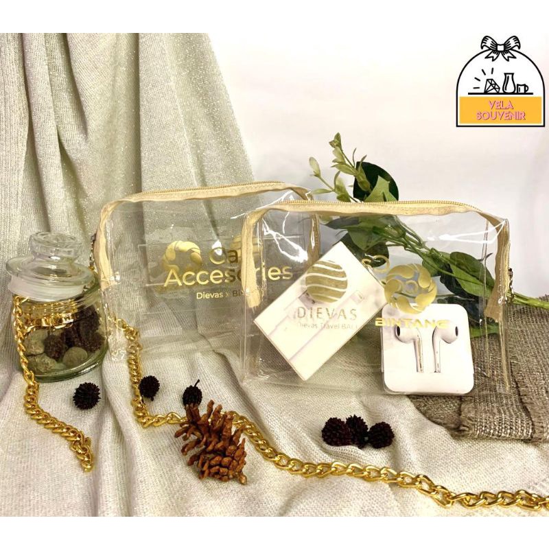 dompet mika/dompet transparan/pouch souvenir dompet/dompet mika bening