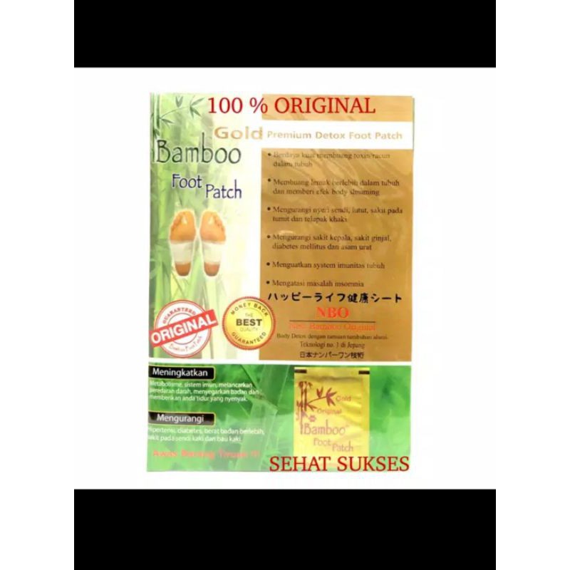 Bamboo Gold Foot Patch Gold VBOS GROSIR