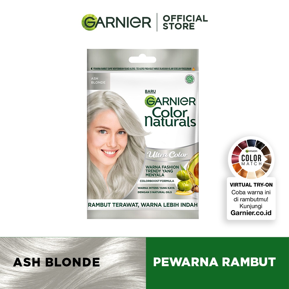 Garnier Color Naturals - Pastel Color - Pewarna Rambut - Ash Blonde x 3pcs