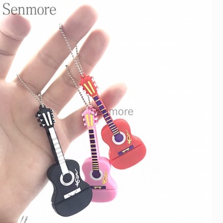 Flash Disk USB 2.0 Kapasitas 2tb Bentuk Gitar Bahan Silikon